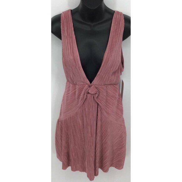 Free People Dress Size 2 Pink Crinkle Women New - Picture 1 of 7